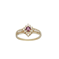 Ruby Diamond Marquise Halo Fancy Ring (18K)