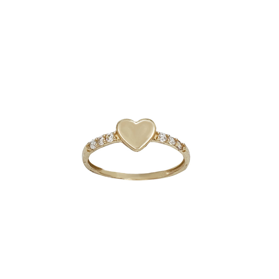 Zirconia Heart Ring (14K)