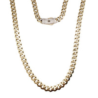 Zirconia Lightweight Monaco Chain (14K)
