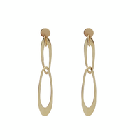 Yellow Gold Paperclip Drop Earrings (14K)