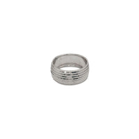 Diamond-Cut Wedding Band Ring (Silver)
