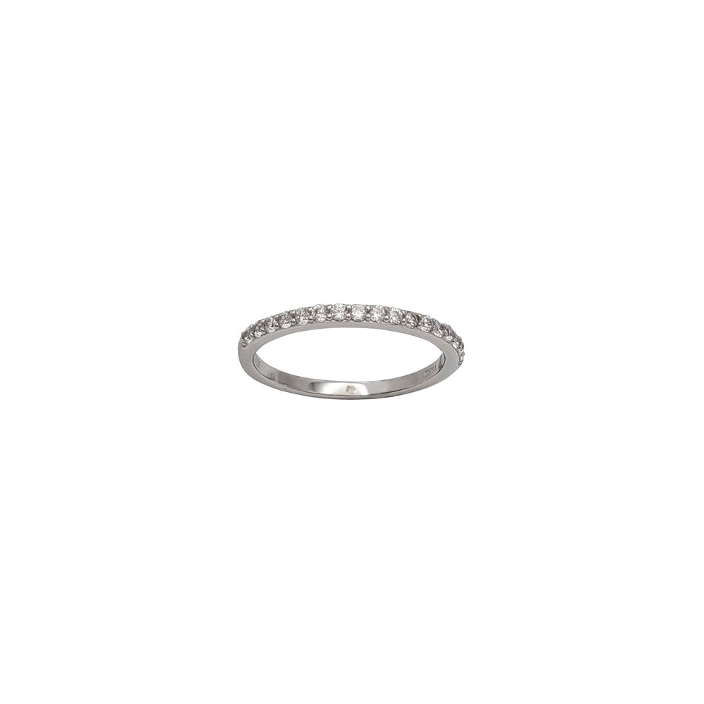 Half Eternity CZ Wedding Ring (Silver)