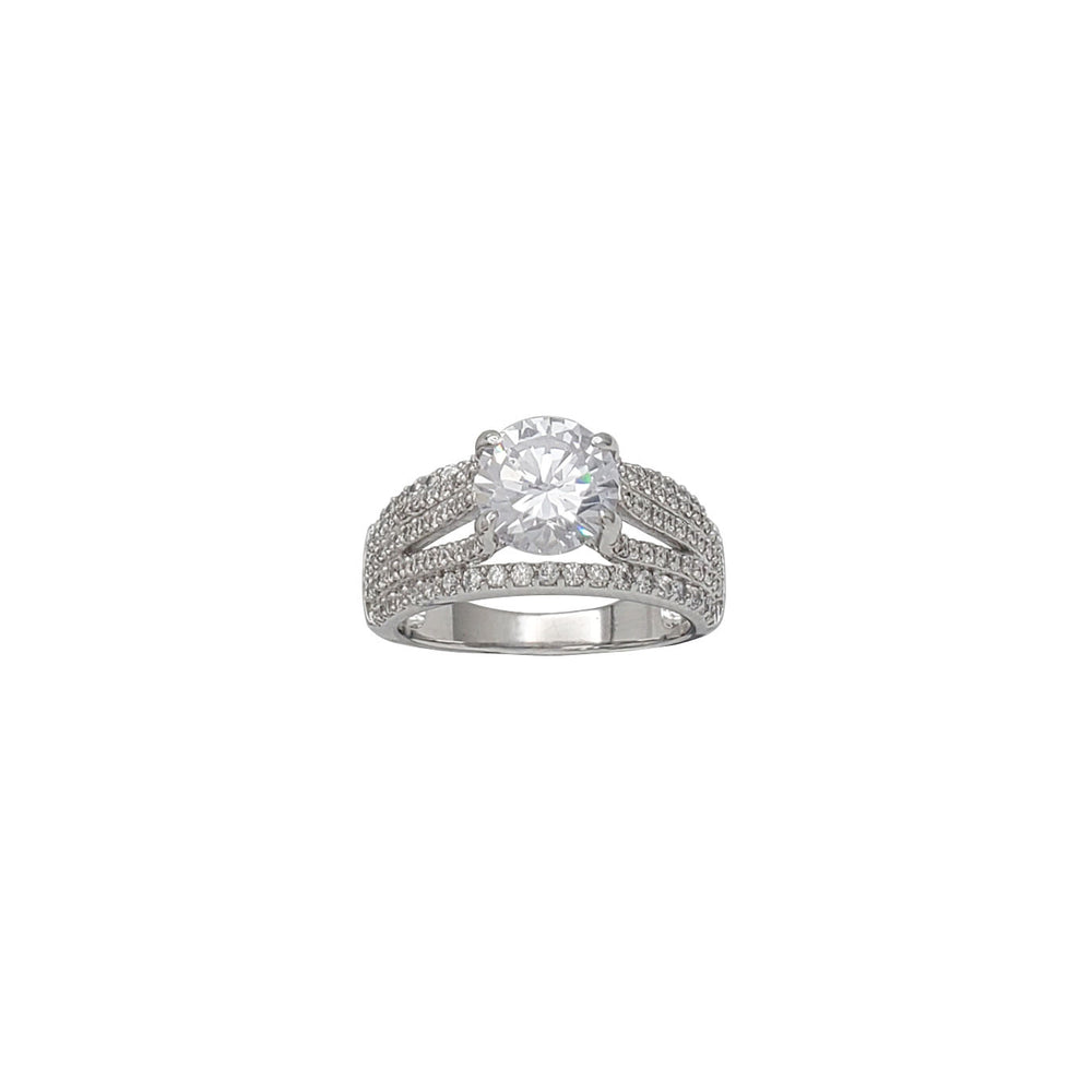 Zirconia Engagement Ring (Silver)