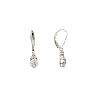 Zirconia Dangle Earrings (Silver)