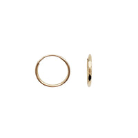 Diamond-Cut Slim Hoop Earrings (14K)