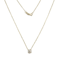 [0.40.ctw] Round Solitaire Lab Grown Diamond Necklace (14K)