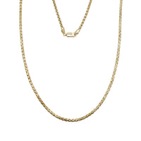 [Lightweight] Yellow Gold Round Box Chain (14K)