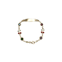 Enamel Cherry Zirconia BB ID Bracelet (14k)