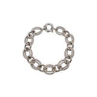 Diamond Cut Link Bracelet (Silver)