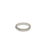 Comfort Fit Milgrain Wedding Band (Silver)