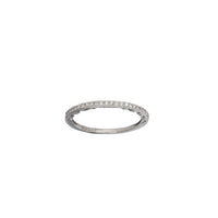 Zirconia Half Eternity Wedding Band (Silver)