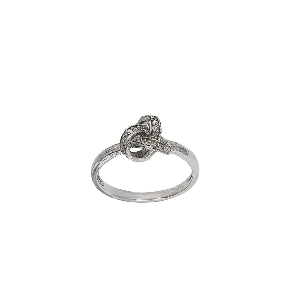 Zirconia Love Knot Ring (Silver)
