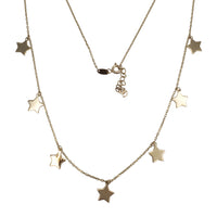Dangling Stars Charm Bracelet & Chain Set (14K)