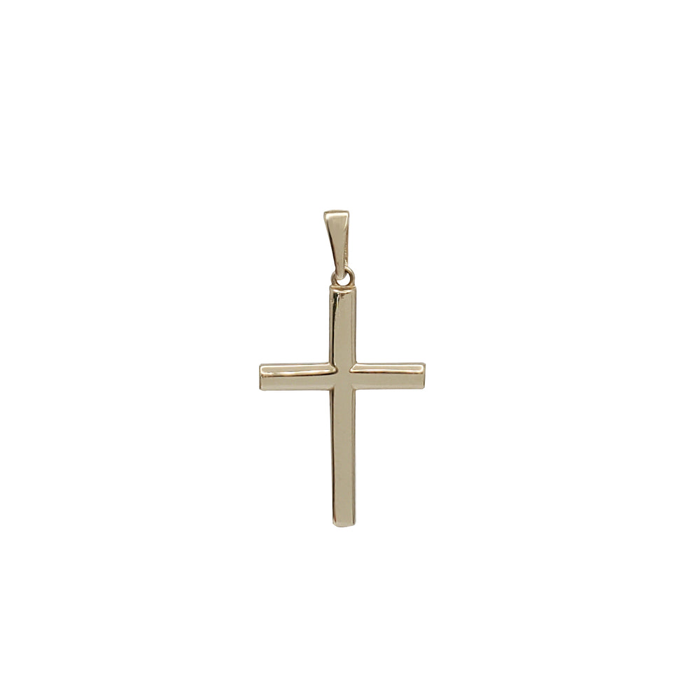 Plain Dainty Cross Pendant (14K)