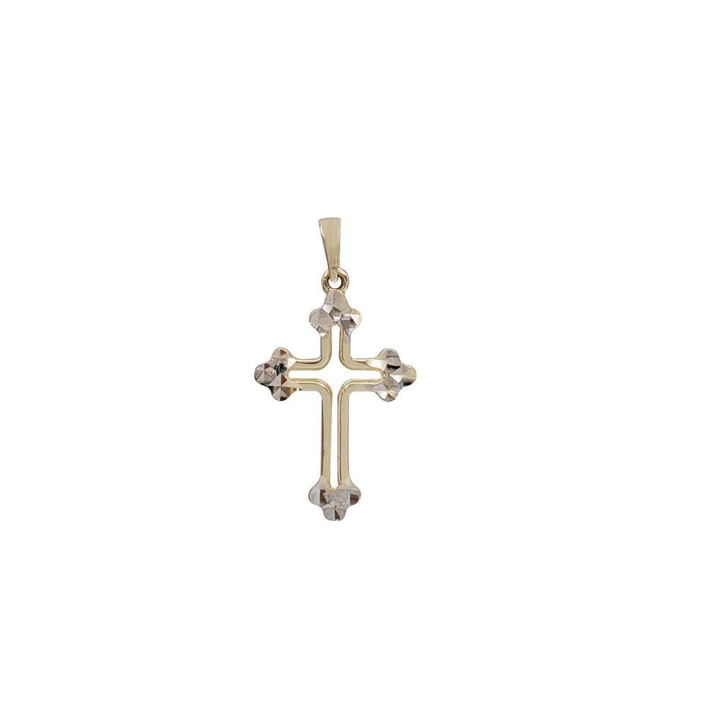 Two-Tone Dainty Botonee Pendant (14K)