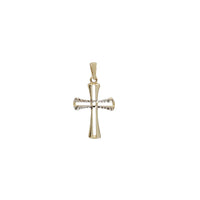 Two-Tone Dainty Cross Pendant (14K)
