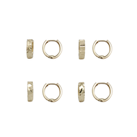 Diamond-Cut Huggies Earrings (14K)