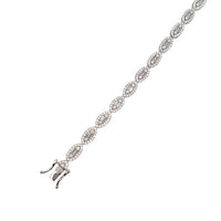 Oval Zirconia Baguettes Fancy Bracelet (Silver)