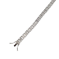 Zirconia Baguettes Fancy Bracelet (Silver)