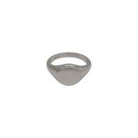 Engravable Oval-Shaped Signet Ring (Silver)