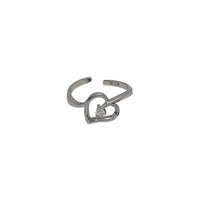 Zirconia Heart Toe Ring (Silver)