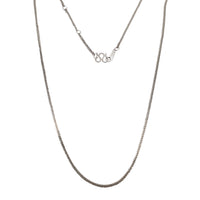 Adjustable Spiga/Square Wheat Necklace (Platinum)