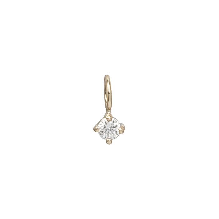 Round Solitaire Lab Grown Diamond Pendant (14K)