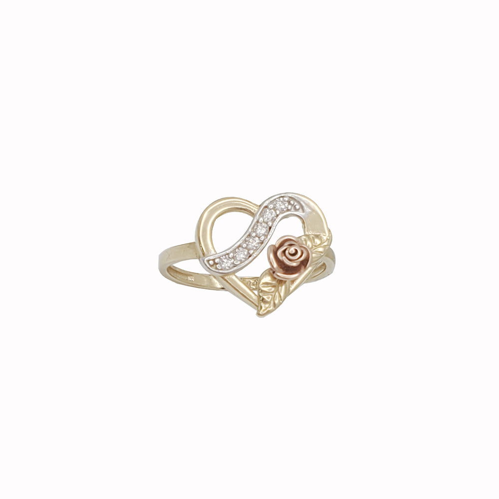 Rose Heart Rings (14K)