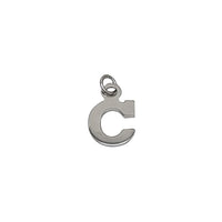Plain Block Initial Pendant (Silver)