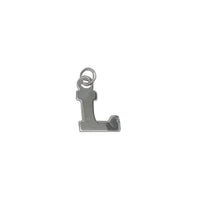 Plain Block Initial Pendant (Silver)