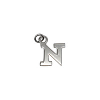 Plain Block Initial Pendant (Silver)