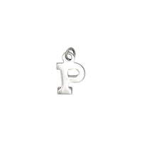 Plain Block Initial Pendant (Silver)