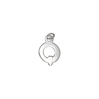 Plain Block Initial Pendant (Silver)