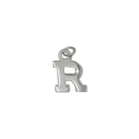 Plain Block Initial Pendant (Silver)