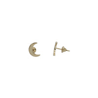 Plain Moon Stud Earring (14K)