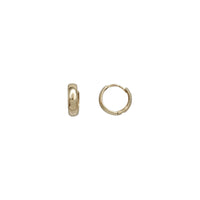 Yellow Gold Plain Huggie Earrings (14K)