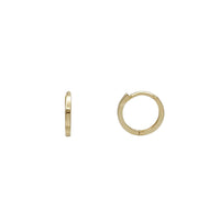 [1.1mm] Plain Flat Huggie Earrings (14K)