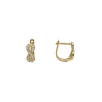 Zirconia Infinity Symbol Huggies Earrings (14K)