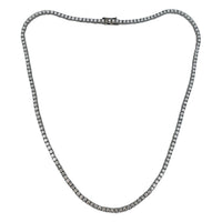 [6.05cts] White Gold Lab-Diamond Tennis Necklace (14K)
