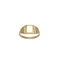 Textured Square Signet Ring (14K)