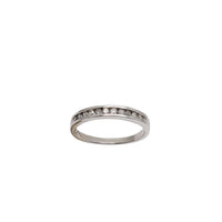 Diamond White Gold Channel Set Wedding Band Ring (10K)