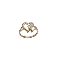 Diamond Double Heart Lady Ring (10K)