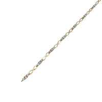 Two Tone Diamond Infinity Tennis Bracelet (10K)