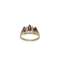 Marquise Garnet Diamond Lady Ring (10K)