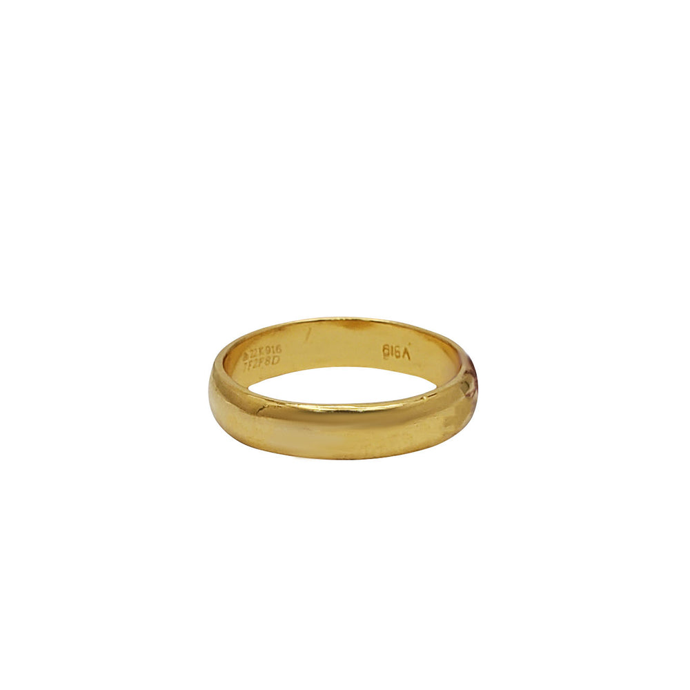 Plain Flat Wedding Band (22K)