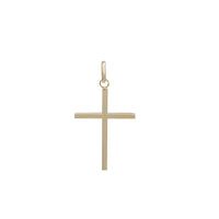 Yellow Gold Plain Flat Cross Pendant (14K)