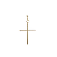 Plain Dainty Tube Cross Pendant (14K)