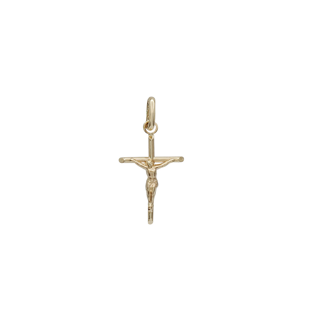 Yellow Gold Jesus Cross Pendant (14K)
