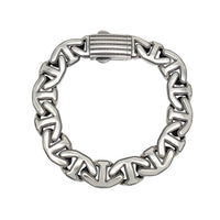 Antique Finish Flat Mariner Bracelet (Silver)