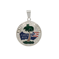 Enamel "Puerto Rico" Country Pendant (Silver)